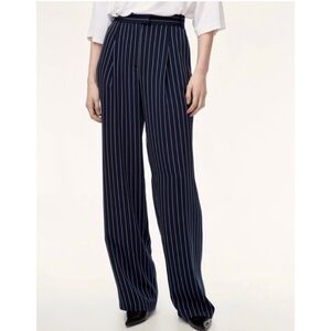 Babaton Aritzia Navy Blue Pin Stripe Pants (Sadiki)
